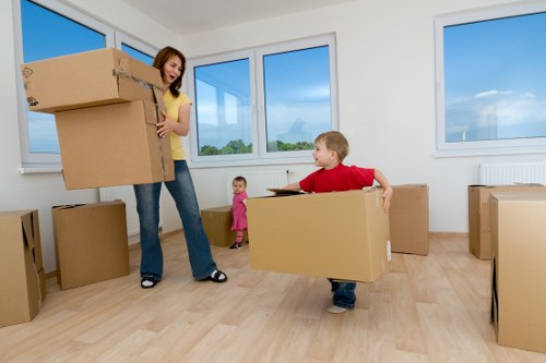 Removal van parked for a Leyton apartment move